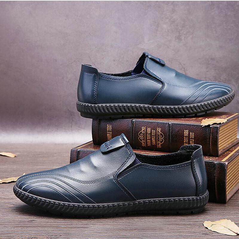 Divat Férfi Ruha Bőr Cipők Slip On Loafers Vezetőcipők Férfi Alkalmi Oxford Cipők Lapos puha alkalmi cipők LK-61