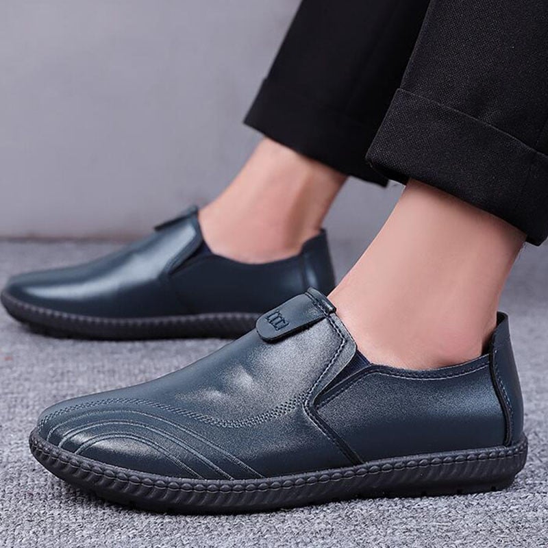 Divat Férfi Ruha Bőr Cipők Slip On Loafers Vezetőcipők Férfi Alkalmi Oxford Cipők Lapos puha alkalmi cipők LK-61