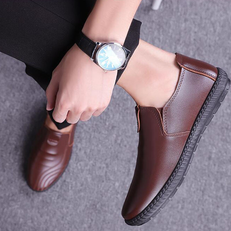 Divat Férfi Ruha Bőr Cipők Slip On Loafers Vezetőcipők Férfi Alkalmi Oxford Cipők Lapos puha alkalmi cipők LK-61