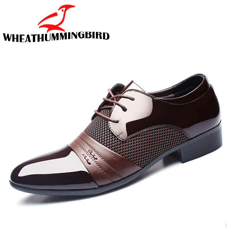 Nauji madingi vyriški laisvalaikio vakarėlio batai vyriški suvarstomi Oksfordo suknelės batai vyriški PU odos verslo biuro vestuviniai batai LD-98