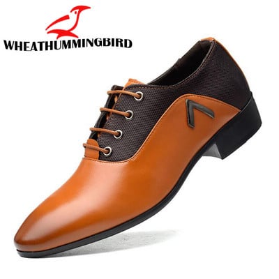 Férfi Üzleti Oxford Cipők Márka Férfi Esküvői hegyes cipők Férfi ruhacipők Férfi Alkalmi fűzős cipők Nagy méretű LD-96