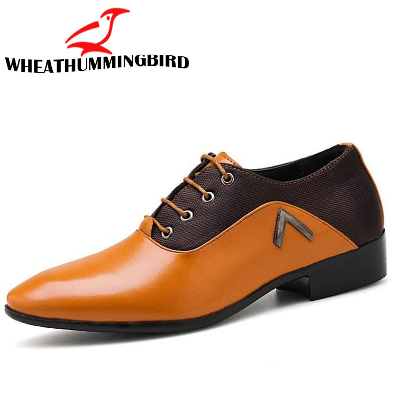 Férfi Üzleti Oxford Cipők Márka Férfi Esküvői hegyes cipők Férfi ruhacipők Férfi Alkalmi fűzős cipők Nagy méretű LD-96
