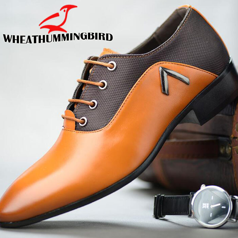 Férfi Üzleti Oxford Cipők Márka Férfi Esküvői hegyes cipők Férfi ruhacipők Férfi Alkalmi fűzős cipők Nagy méretű LD-96