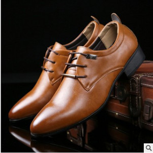 Pantofi din piele pentru bărbați Versiunea coreeană versatilă pentru bărbați britanici ascuțiți pantofi casual din piele de afaceri pantofi formali din piele