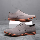 Yomior Vintage ολοκαίνουργια ανδρικά παπούτσια 2020 Cow Suede με κορδόνια αναπνεύσιμα Loafers Άνοιξη Καλοκαίρι Casual Παπούτσια Μοκασίνια Ανδρικά Flats