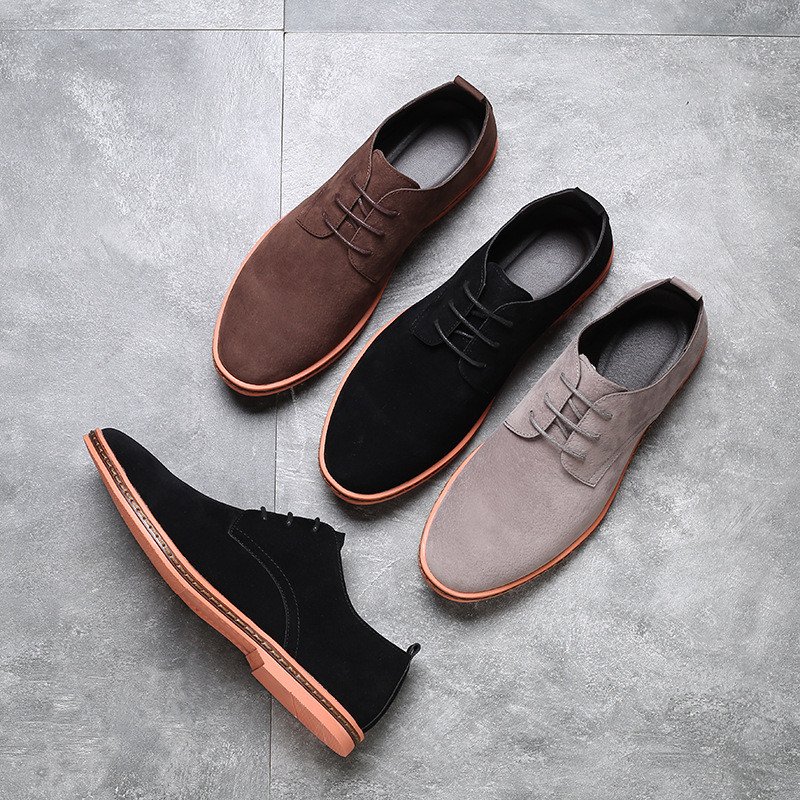 Yomior Vintage ολοκαίνουργια ανδρικά παπούτσια 2020 Cow Suede με κορδόνια αναπνεύσιμα Loafers Άνοιξη Καλοκαίρι Casual Παπούτσια Μοκασίνια Ανδρικά Flats