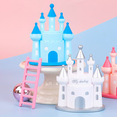 Hercegnő kastély Boldog születésnapot dekoráció Otthoni vacsora sütés Cupcake torta teteje torta zászlók rendezvény party kellékek szerelmes ajándék