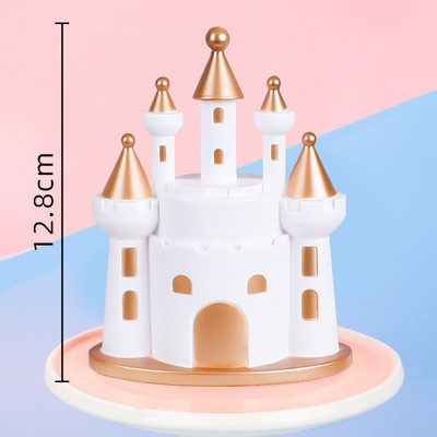 Hercegnő kastély Boldog születésnapot dekoráció Otthoni vacsora sütés Cupcake torta teteje torta zászlók rendezvény party kellékek szerelmes ajándék