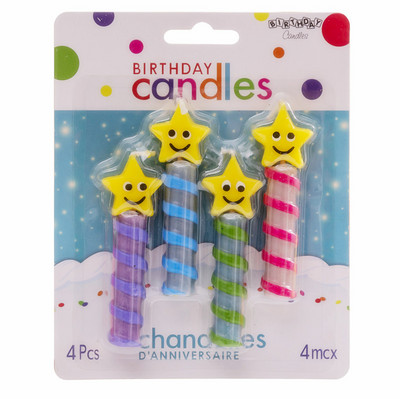 1gb Cute Birthday Cake Art Sveces kāzu ballīte Dekoratīvās sveces Kūka Cupcake Topper ballīšu piederumi Kūkas dekorēšana