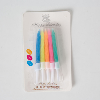 1gb Cute Birthday Cake Art Sveces kāzu ballīte Dekoratīvās sveces Kūka Cupcake Topper ballīšu piederumi Kūkas dekorēšana