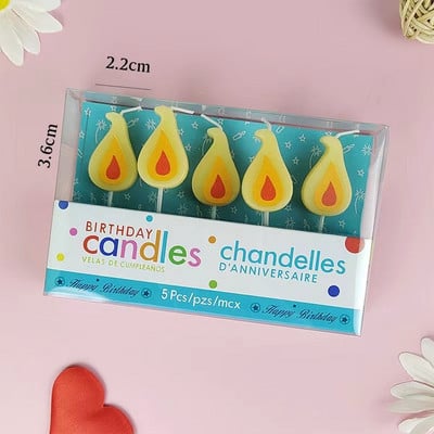 1gb Cute Birthday Cake Art Sveces kāzu ballīte Dekoratīvās sveces Kūka Cupcake Topper ballīšu piederumi Kūkas dekorēšana