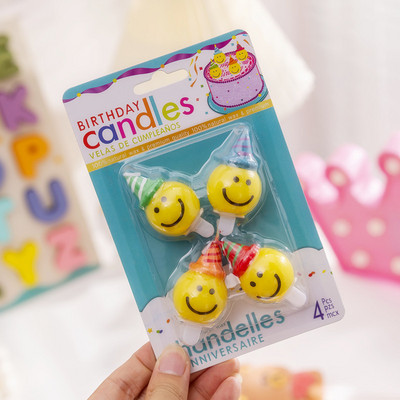 1gb Cute Birthday Cake Art Sveces kāzu ballīte Dekoratīvās sveces Kūka Cupcake Topper ballīšu piederumi Kūkas dekorēšana