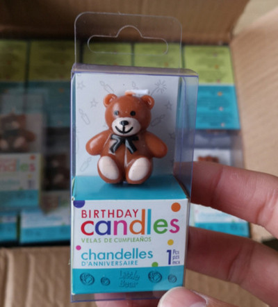 1gb Cute Birthday Cake Art Sveces kāzu ballīte Dekoratīvās sveces Kūka Cupcake Topper ballīšu piederumi Kūkas dekorēšana