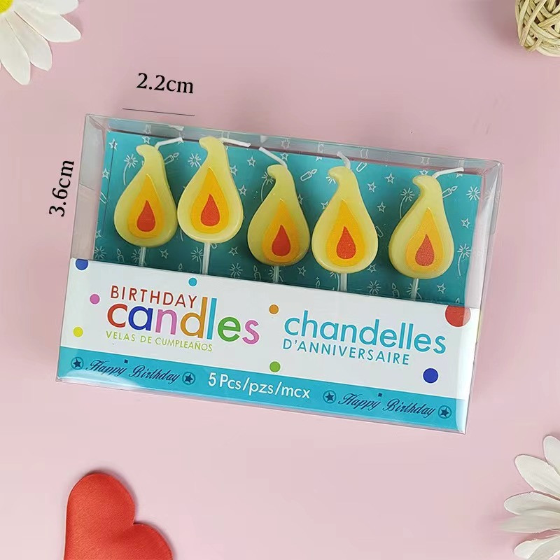 1gb Cute Birthday Cake Art Sveces kāzu ballīte Dekoratīvās sveces Kūka Cupcake Topper ballīšu piederumi Kūkas dekorēšana