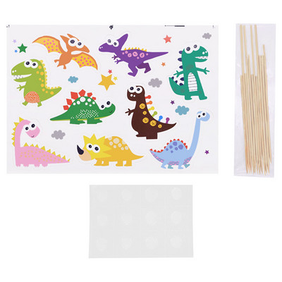 9 komada sretan rođendan Tema dinosaura Kartonski vrhovi za kolače sa štapićima Baby Shower Događaj Dino party dekoracije Prekrivači za torte