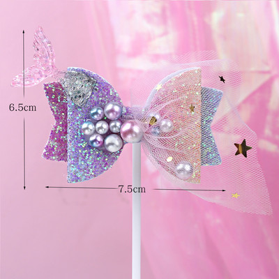 Kék bálna fiú lány születésnapi torta felső pár esküvői buli desszert cupcake flitteres sellő farok kagyló sütési kellékek Decorati