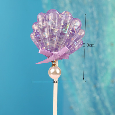 Kék bálna fiú lány születésnapi torta felső pár esküvői buli desszert cupcake flitteres sellő farok kagyló sütési kellékek Decorati