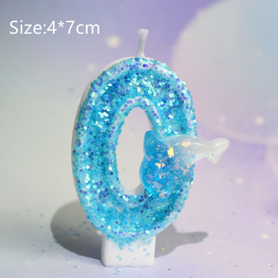 Kék bálna fiú lány születésnapi torta felső pár esküvői buli desszert cupcake flitteres sellő farok kagyló sütési kellékek Decorati