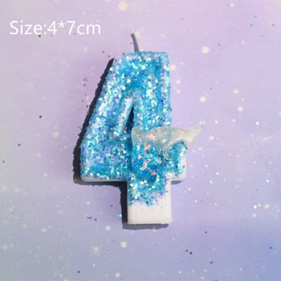 Kék bálna fiú lány születésnapi torta felső pár esküvői buli desszert cupcake flitteres sellő farok kagyló sütési kellékek Decorati