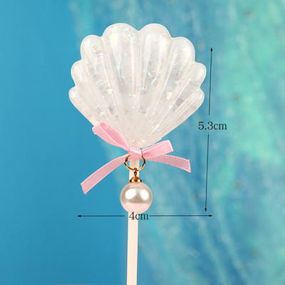 Kék bálna fiú lány születésnapi torta felső pár esküvői buli desszert cupcake flitteres sellő farok kagyló sütési kellékek Decorati