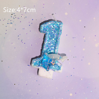 Kék bálna fiú lány születésnapi torta felső pár esküvői buli desszert cupcake flitteres sellő farok kagyló sütési kellékek Decorati