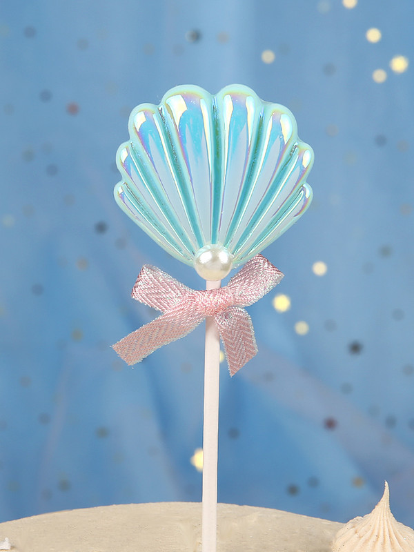Kék bálna fiú lány születésnapi torta felső pár esküvői buli desszert cupcake flitteres sellő farok kagyló sütési kellékek Decorati