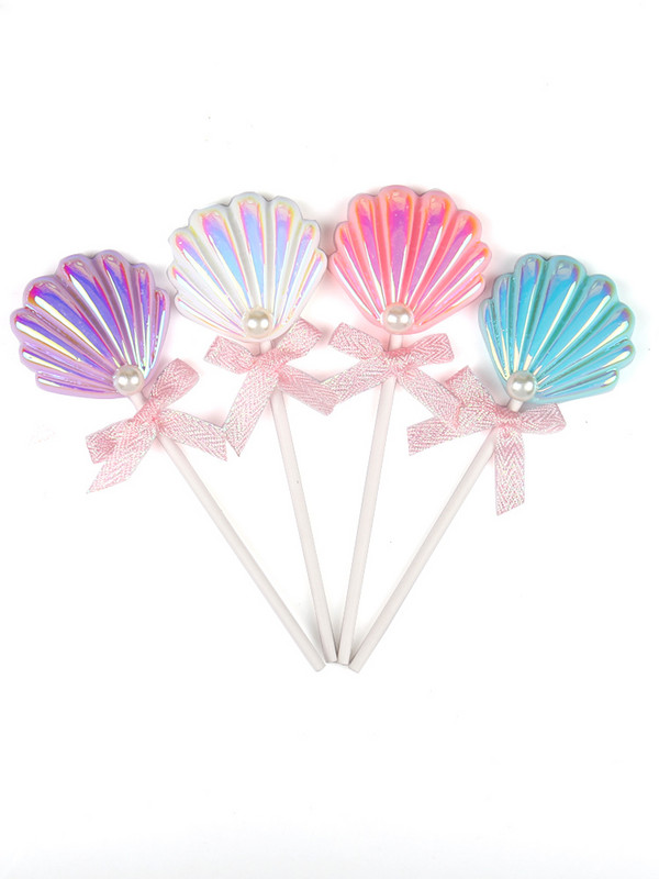 Kék bálna fiú lány születésnapi torta felső pár esküvői buli desszert cupcake flitteres sellő farok kagyló sütési kellékek Decorati