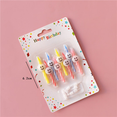 5 buc Lumânare Zâmbet Tort Aniversare Lumânări Baby Shower Nunta Cupcake Topper