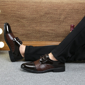 лачени обувки odile мъжки класически оксфордски обувки за мъже черни кафяви сватбени обувки мъжки офис мъжки обувки herenschoe 789