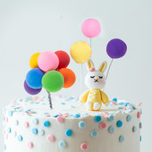 1 komplekts, krāsains bumbiņu komplekts, māla kūkas virsma, kūkas pildspalva, karoga dzimšanas dienas ballītes piederumi, bērnu dušas kāzu deserta noformējums