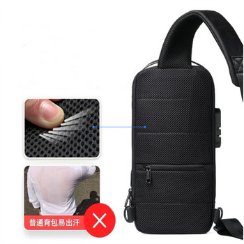 Мъжка слинг раница Cross Body Shoulder Chest Bag Anti-theft Travel Motocycle Rider Waterproof Oxford Male Messenger чанти