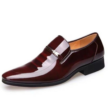 Нови пролетни/есенни мокасини за мъже Сватбени обувки Лачени мъжки луксозни обувки Ежедневни бизнес мъжки обувки