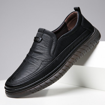 Мъжки ежедневни бизнес ежедневни кожени обувки Мокасини с мека подметка Fo Men Fshion Мокасини с плоска подметка за мъже 2023 г.