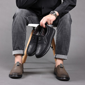 Мъжки ежедневни бизнес ежедневни кожени обувки Мокасини с мека подметка Fo Men Fshion Мокасини с плоска подметка за мъже 2023 г.