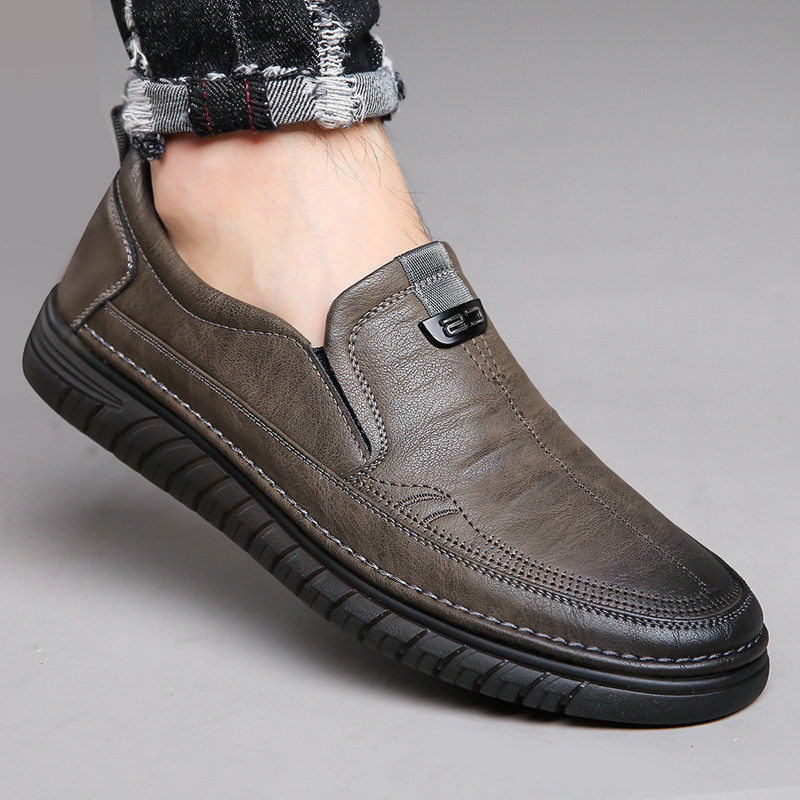 Meeste igapäevased ärilised vabaaja nahast kingad, pehme tallaga püksid, meestele Fshion Flats, mokassiinid meestele 2023