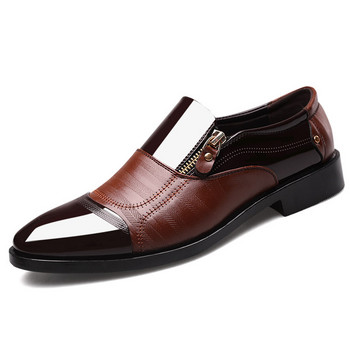 Черни лачени обувки Официални мъжки обувки Сватбени обувки за мъже Елегантни бизнес ежедневни обувки