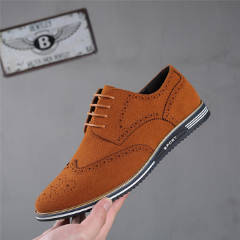 Стилни обувки Brogue Мъжки кожени обувки за мъже Сватбени официални мъжки обувки Голям размер 47 48 Мъжки бизнес обувки Oxford