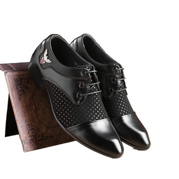 Официални обувки Designer Versi Италианска луксозна марка Сватбени обувки Мъжки обувки с остри пръсти Мъжки кожени оксфордски обувки за мъже