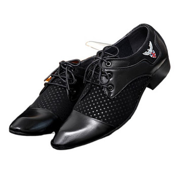 Официални обувки Designer Versi Италианска луксозна марка Сватбени обувки Мъжки обувки с остри пръсти Мъжки кожени оксфордски обувки за мъже