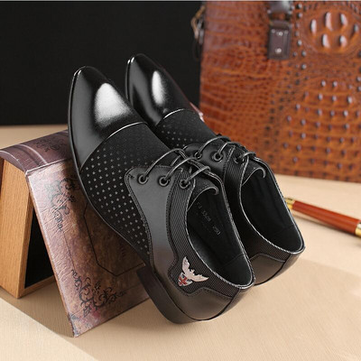 Svečane cipele Dizajner Versi Talijanski luksuzni brend Cipele za vjenčanje Muške cipele sa špicastim prstima Muške kožne muške oksford cipele