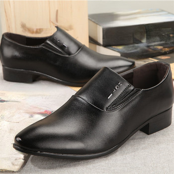 Оксфордски кожени обувки за мъже Ежедневни офис обувки Мъжка рокля Официални обувки Мъжки мокасини Кафяви черни бели сватбени обувки Класически нови