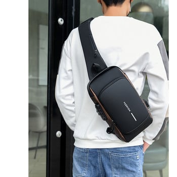 Мъжка слинг раница Cross Body Shoulder Chest Bag Anti-theft Travel Motocycle Rider Waterproof Oxford Male Messenger чанти