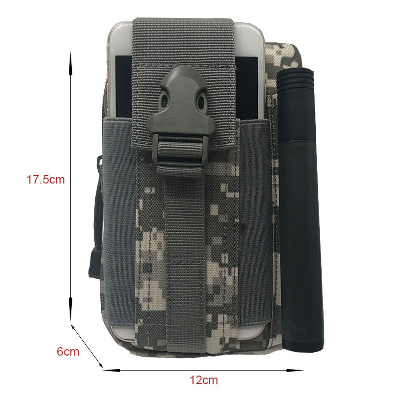Kültéri férfi deréktáska táska tok vízálló taktikai katonai sport vadászöv Molle nylon mobiltelefon táskák utazási eszközök