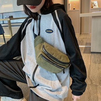 Κοτλέ τσάντα μέσης σχεδιαστής φερμουάρ Τσάντα στήθους Αθλητικά ταξιδιωτικά κορίτσια τσάντες ζώνης μέσης μόδας τηλέφωνο Πακέτο μέσης για γυναίκες