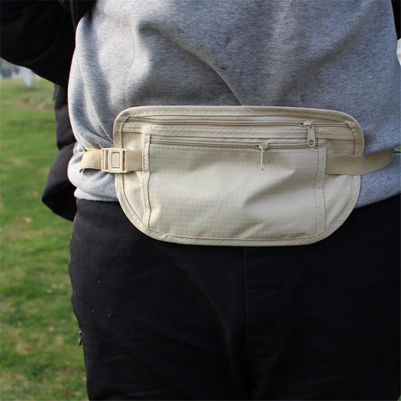 Νέα 1PC Invisible Waist Packs Τσάντα μέσης για Passport Money Belt Bag κρυφή ασφάλεια Πορτοφόλι Casual Bag for Men Women 40#