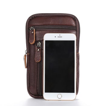 Мъжка чанта от естествена кожа Waist Packs сумка мужская Чанти за телефон Мъжка чанта Раменна чанта през рамо Кожени чанти през рамо
