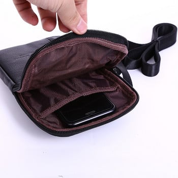 Мъжка чанта от естествена кожа Waist Packs сумка мужская Чанти за телефон Мъжка чанта Раменна чанта през рамо Кожени чанти през рамо
