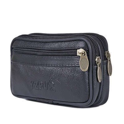 Vīriešu dabīgās ādas rokassomu jostas komplekti сумка мужская Tālruņa somas Vīriešu rokassomiņas Krūšu plecu jostas Soma Crossbody ādas somas