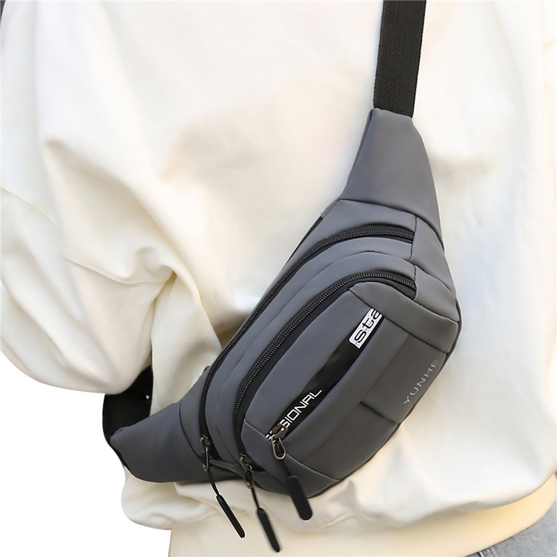 Geantă de talie în aer liber Geantă de talie impermeabilă pentru alergare, jogging, curea, husă, cu fermoar, geantă pentru telefon mobil, geantă pentru piept din pânză Oxford