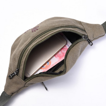 Ανδρική περιστασιακή λειτουργική τσάντα μέσης μοντέρνο πορτοφόλι καμβά Creative ok χειρονομίες πορτοφόλι τσάντα μέσης για άντρα Καμβάς τσάντα ισχίου